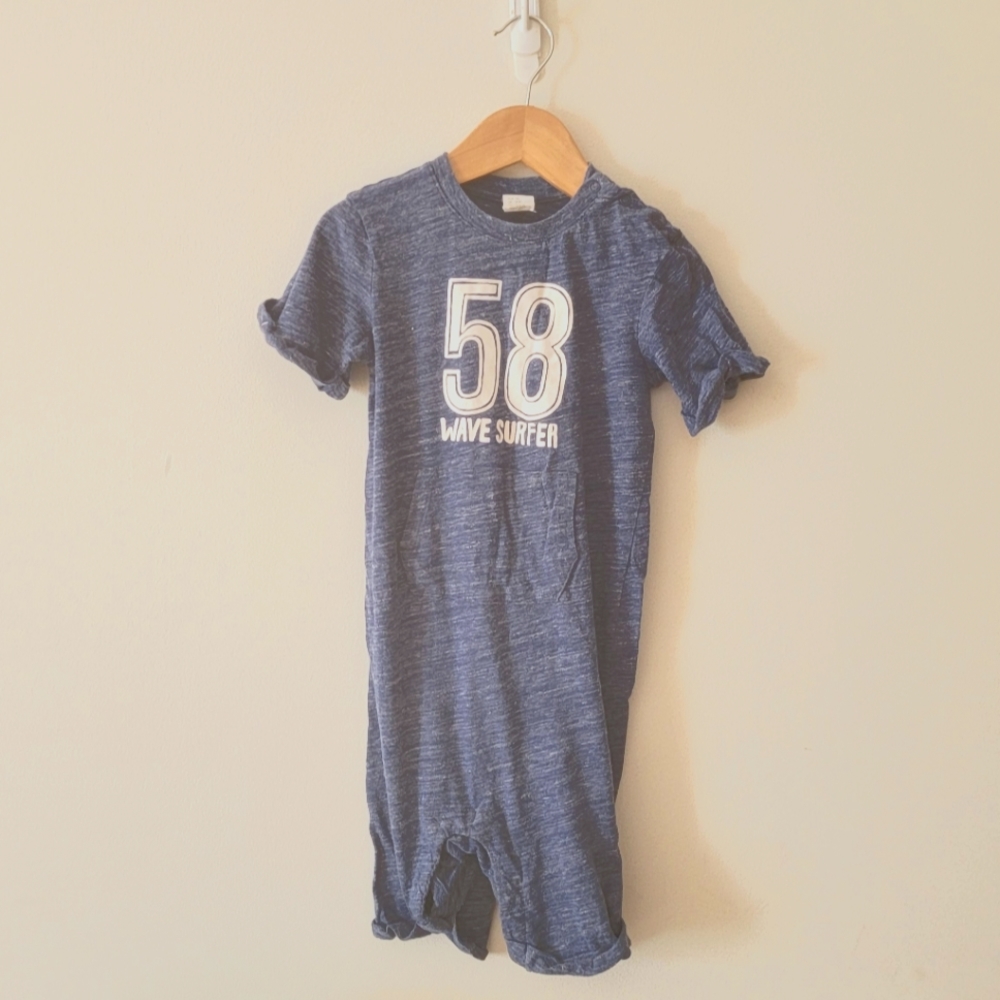 H&M toddler blue romper bodysuit 2-3t